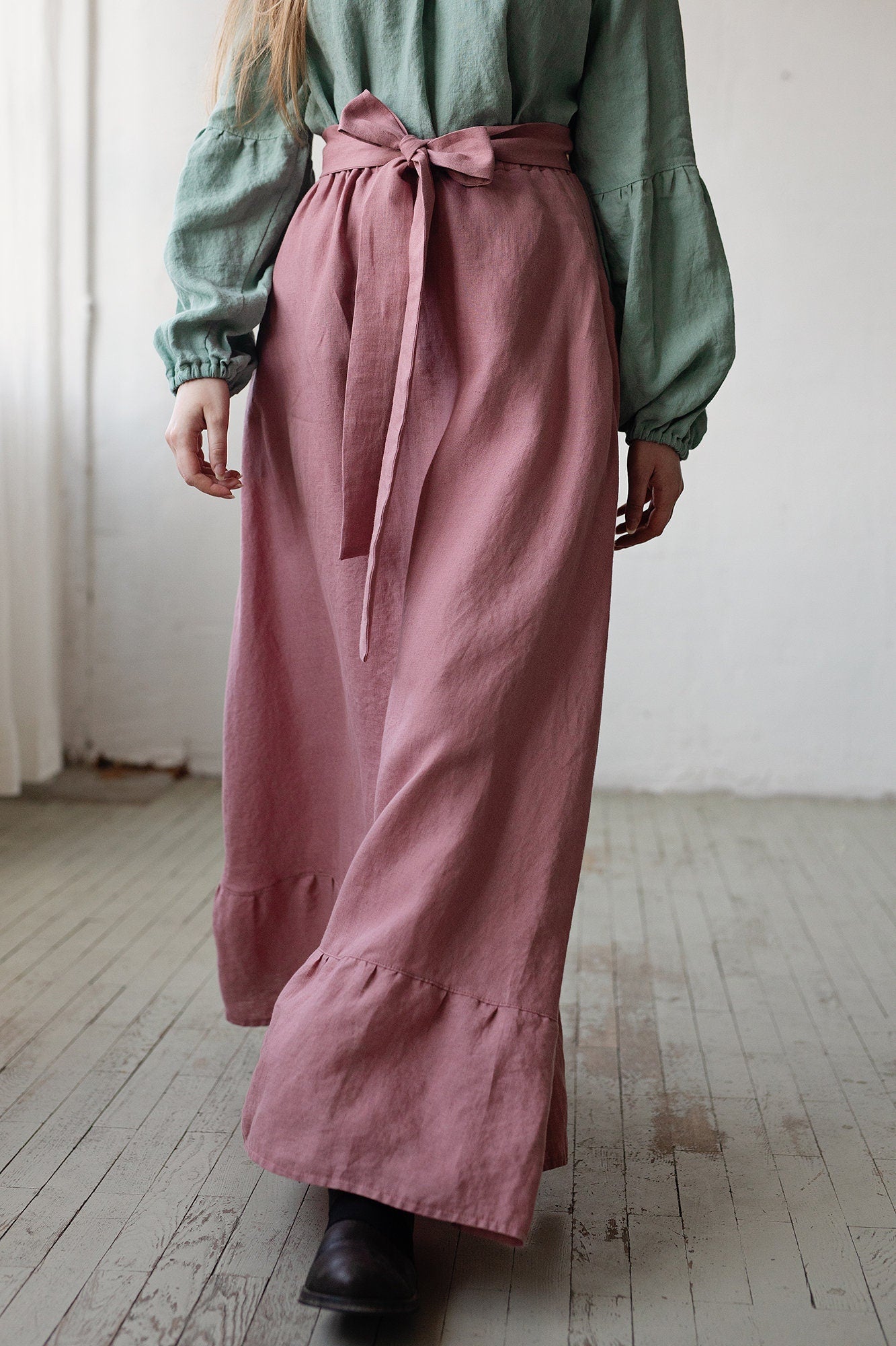 Rose Romantic Long Skirt, Size S