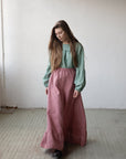 Rose Romantic Long Skirt, Size S