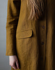 Amber Classic Linen Coat