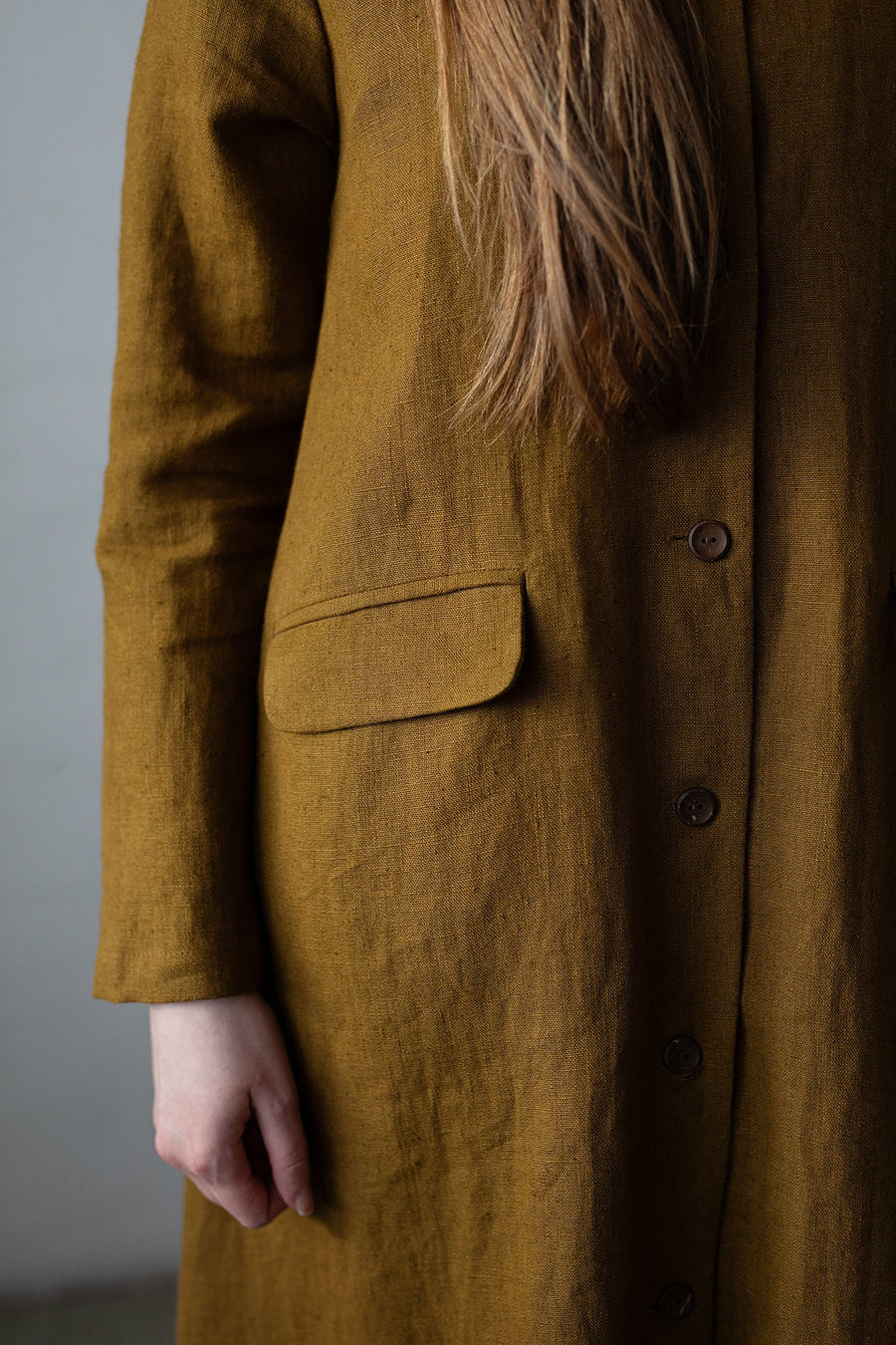 Amber Classic Linen Coat
