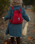 Rabbit Girl Linen Backpack