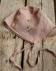 Dusty Rose Classic Linen Bonnet