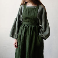 Forest Green Midi Cross Back Pinafore
