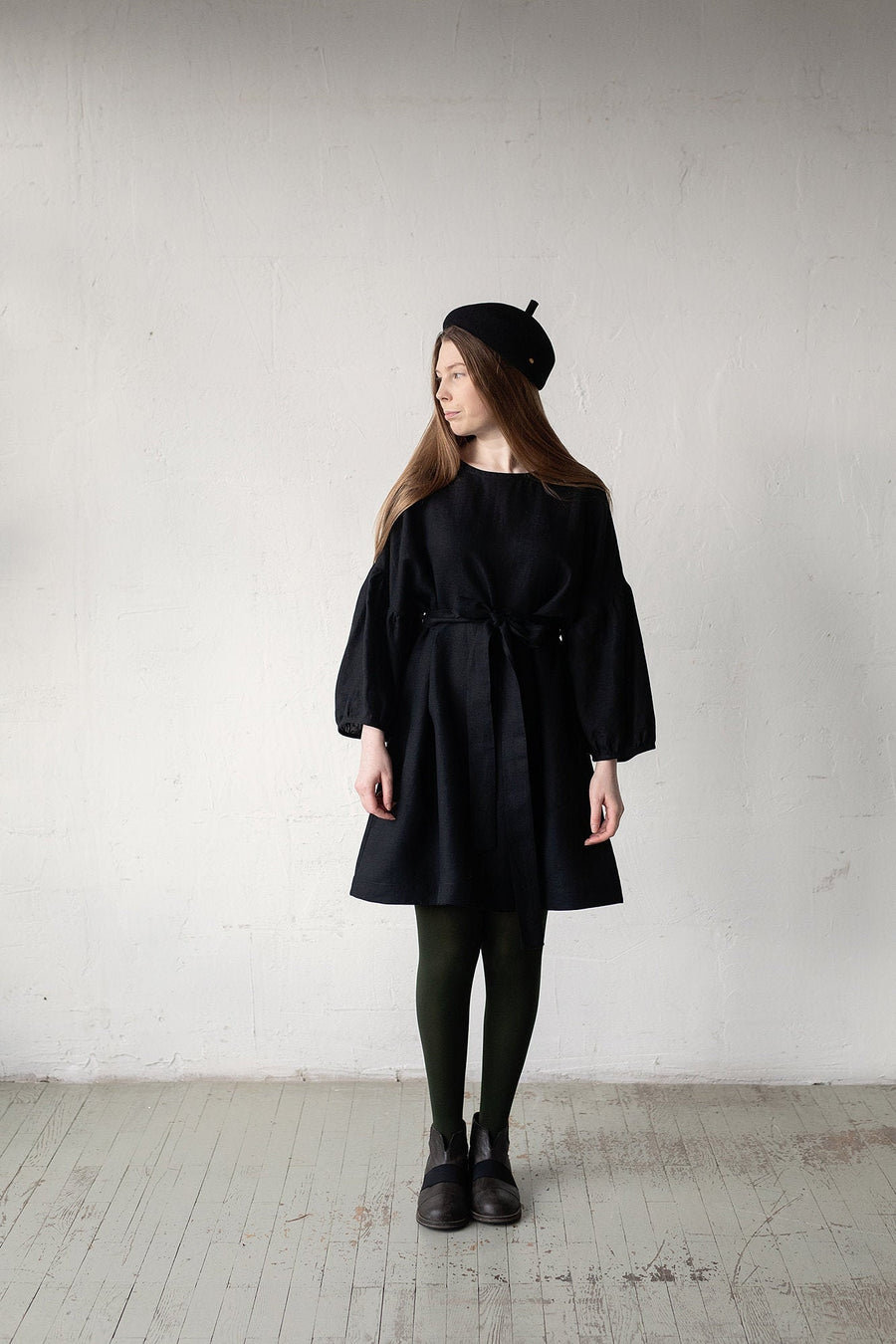 Black Short Kimono Dress