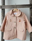 Peach Midi Linen Coat