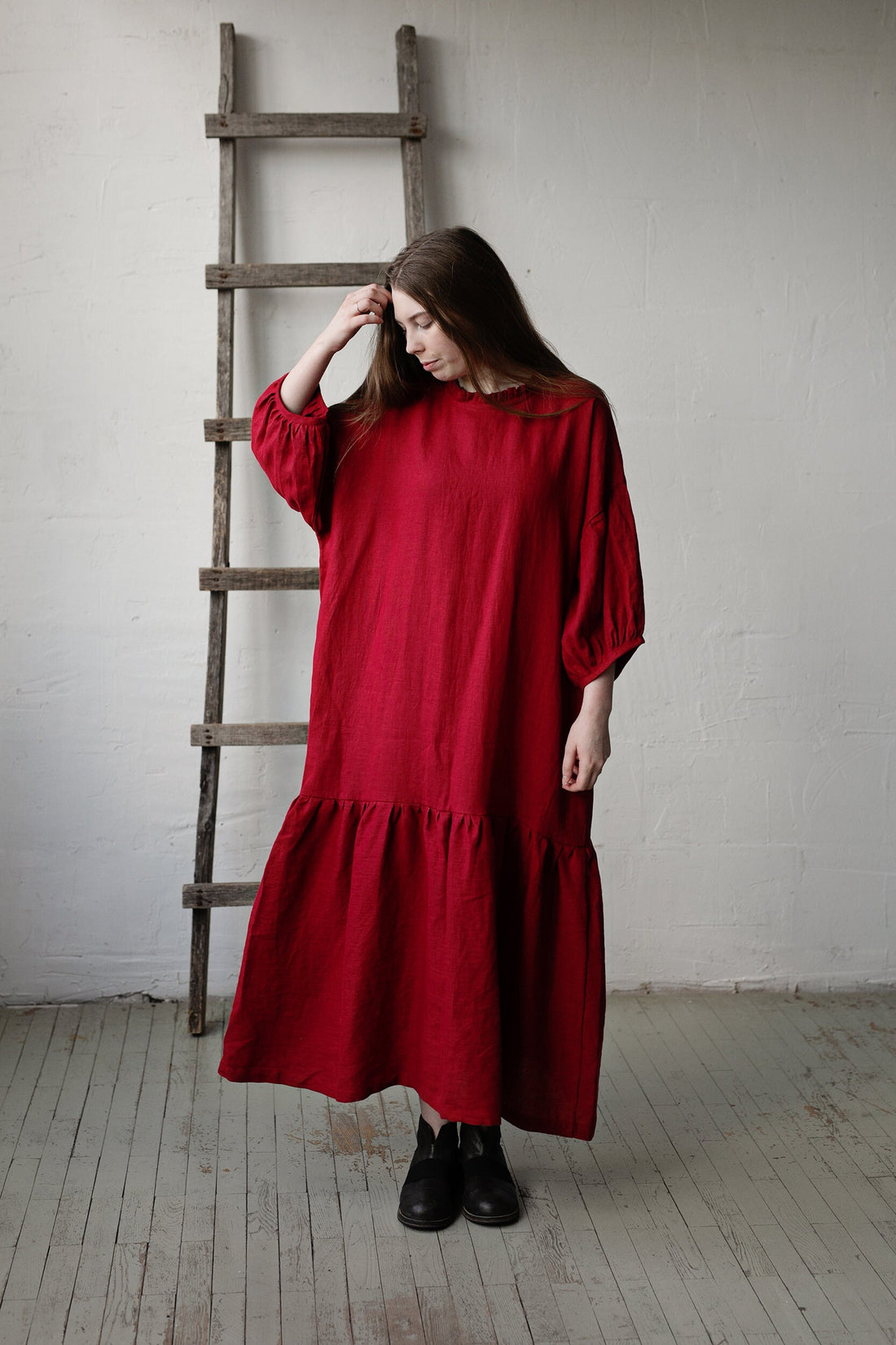 Cherry Ruffle Kimono Dress