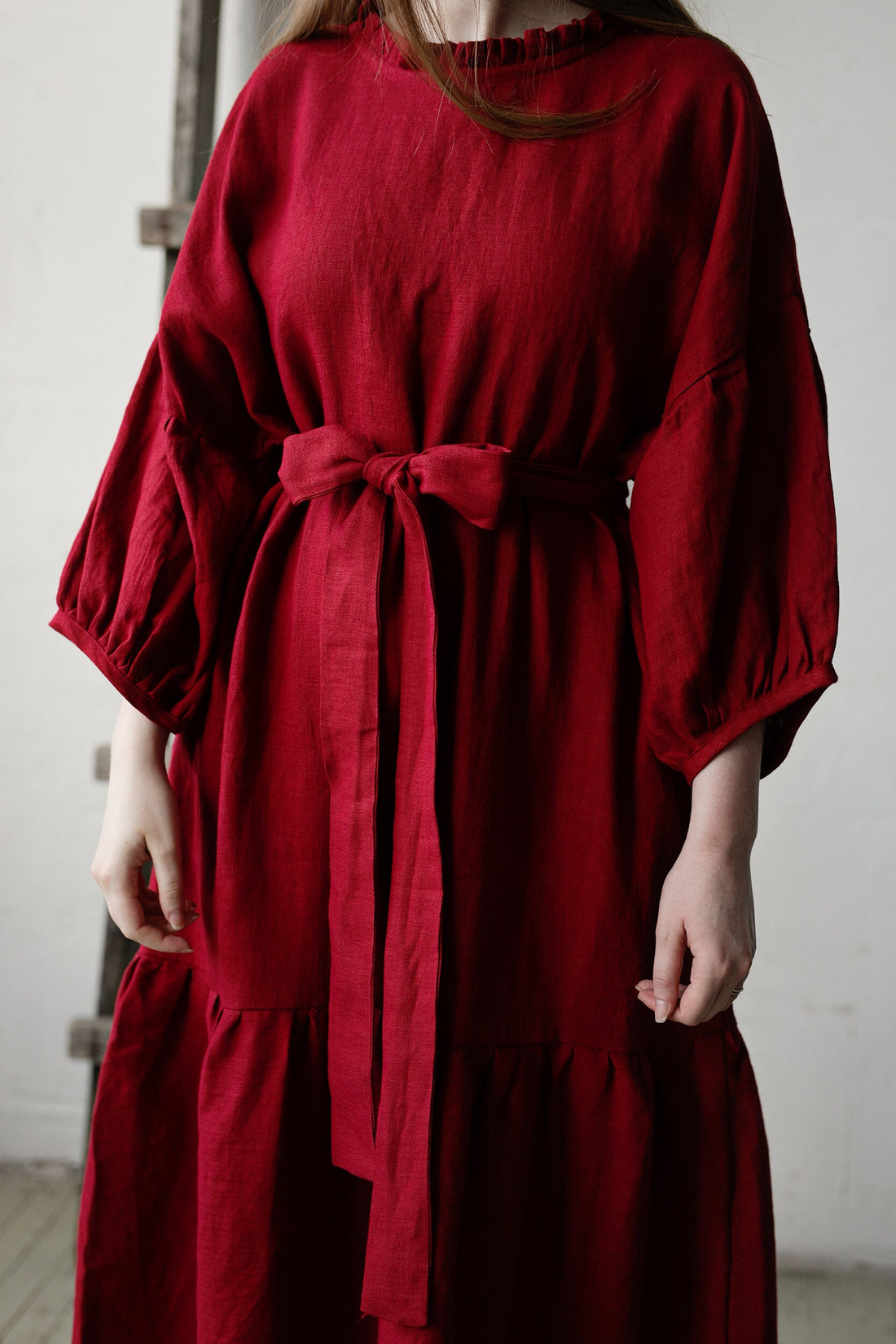 Cherry Ruffle Kimono Dress