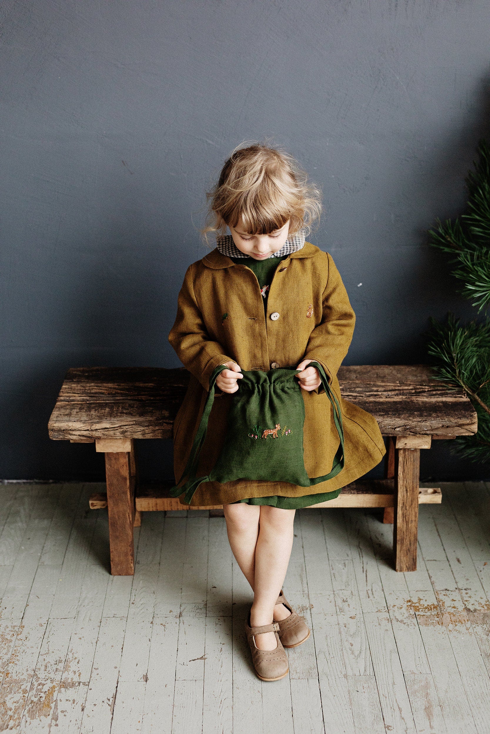 Fawn in the Forest Linen Backpack