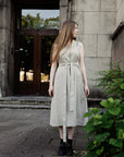 Natural Sleeveless Linen Dress