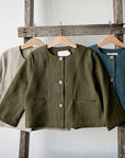 Moss Green Linen Jacket