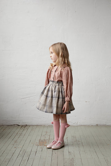 Cottage Plaid Midi Skirt