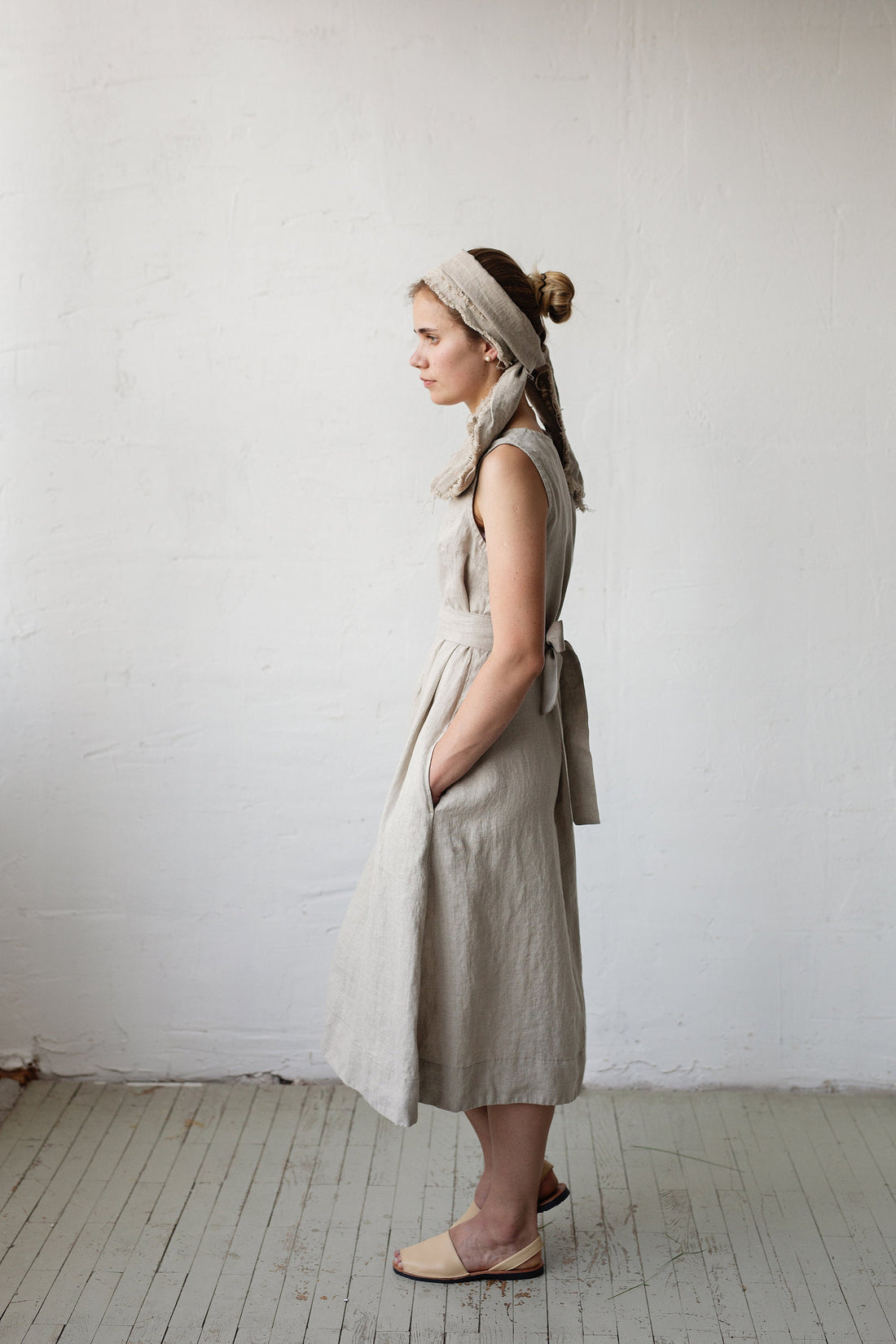 Natural Sleeveless Dress