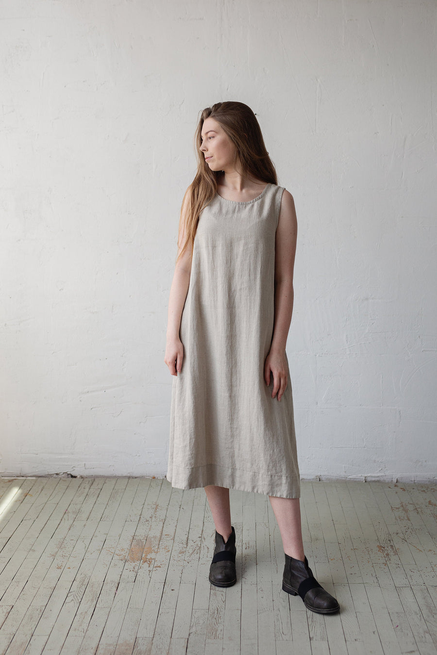 Natural Sleeveless Dress