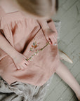 Dusty Rose Linen Pinafore Linen Dress