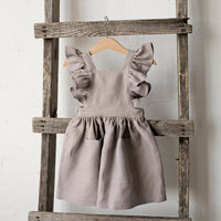 Lavender Cross Back Pinafore with Wings