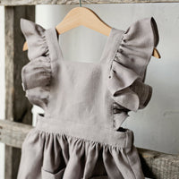 Lavender Cross Back Pinafore with Wings