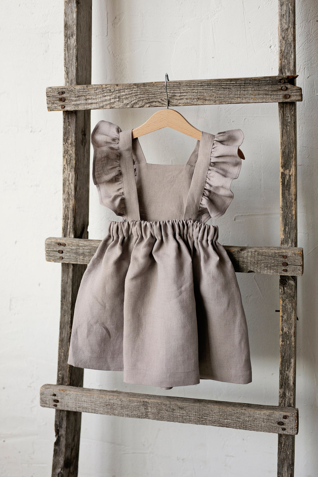 Lavender Cross Back Pinafore with Wings