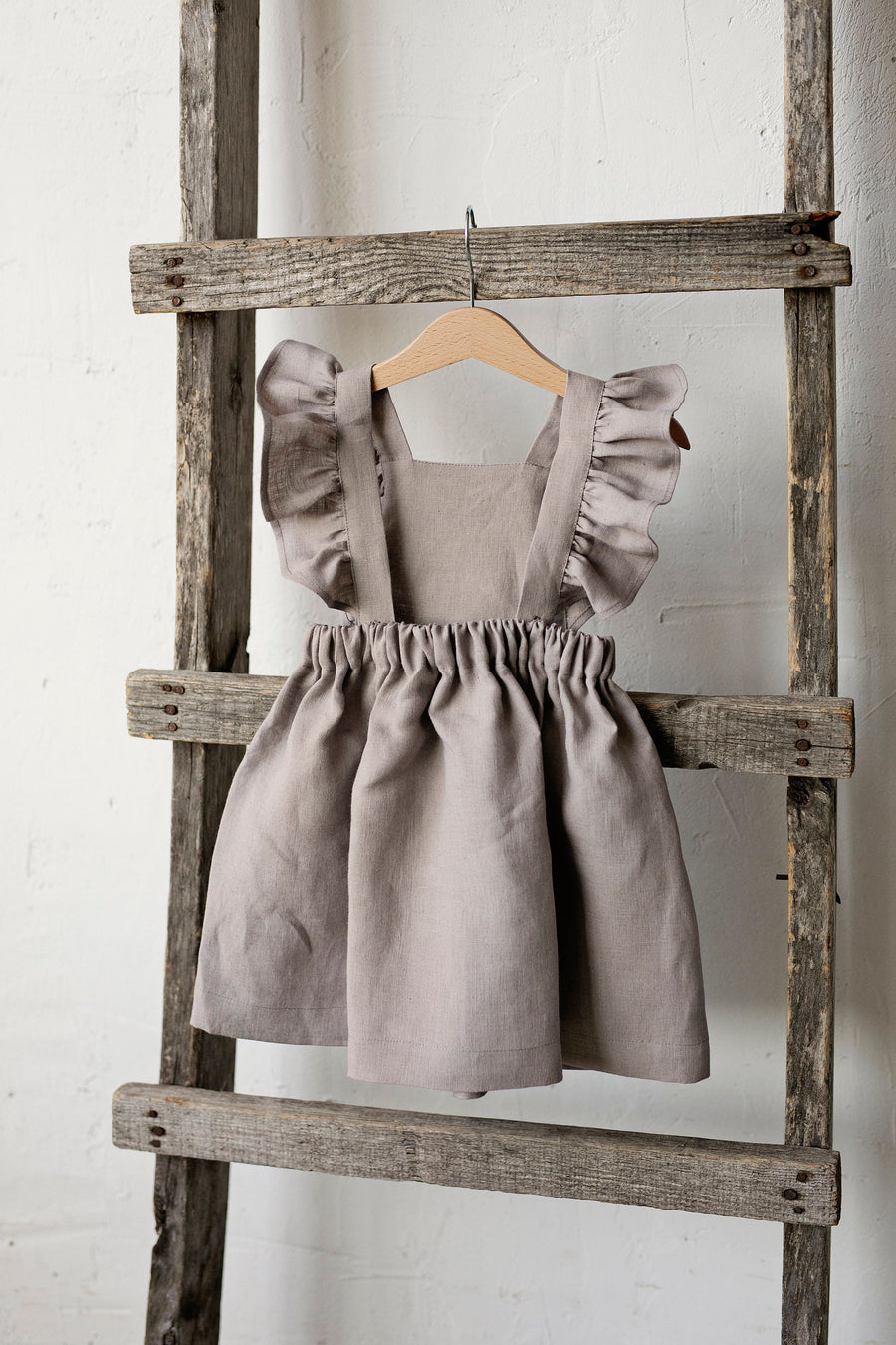 Lavender Cross Back Pinafore with Wings
