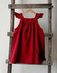 Cherry Linen Pinafore Linen Dress