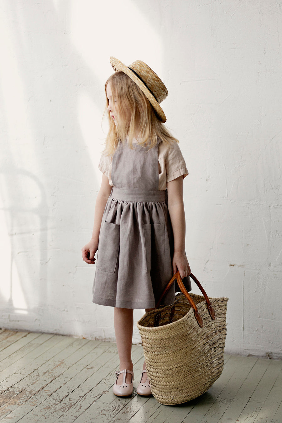 Lavender Cross Back Pinafore