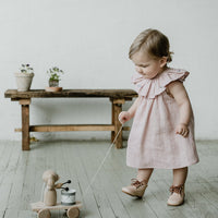 Baby Pink Ruffle  Collar with Branches