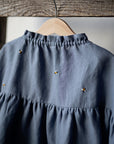 Dusty Blue Exclusive Parachute Linen Dress