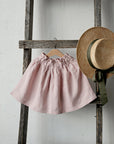 Baby Pink Midi Linen Skirt