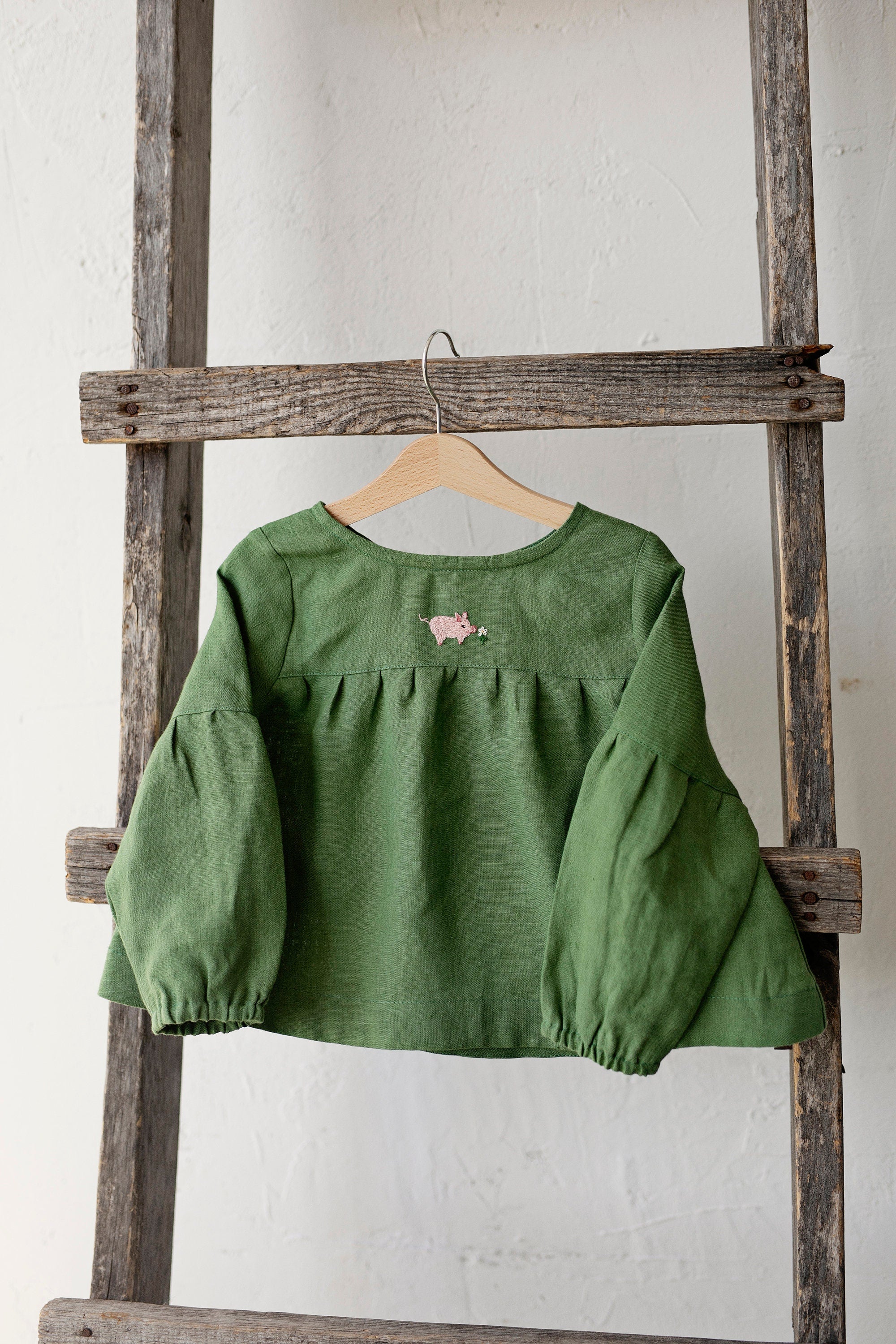 Apple Green Short  Linen Tunic