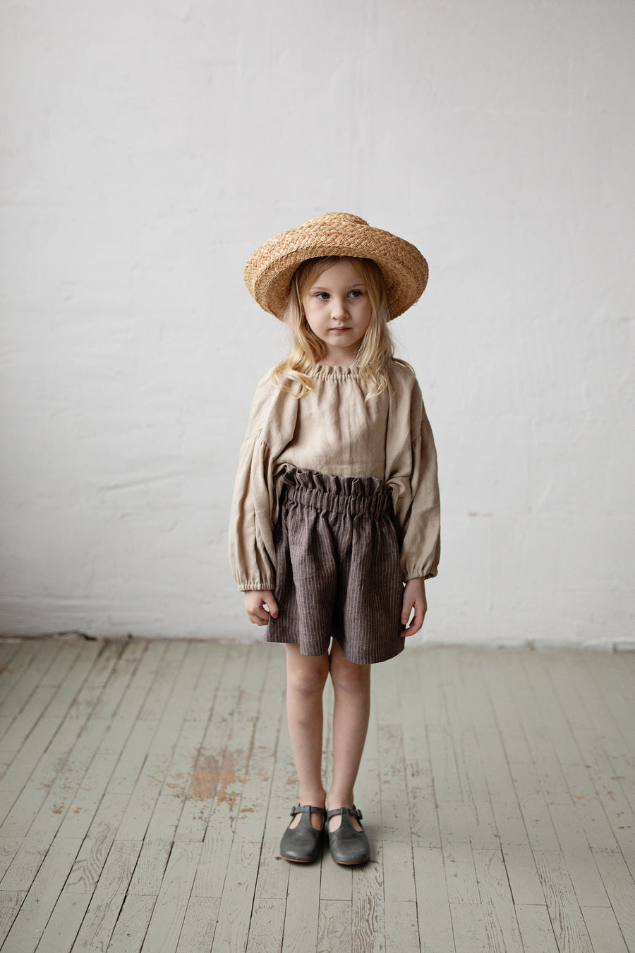 Brown Stripe Shorts