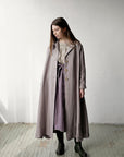 Lavender Emma Linen Coat
