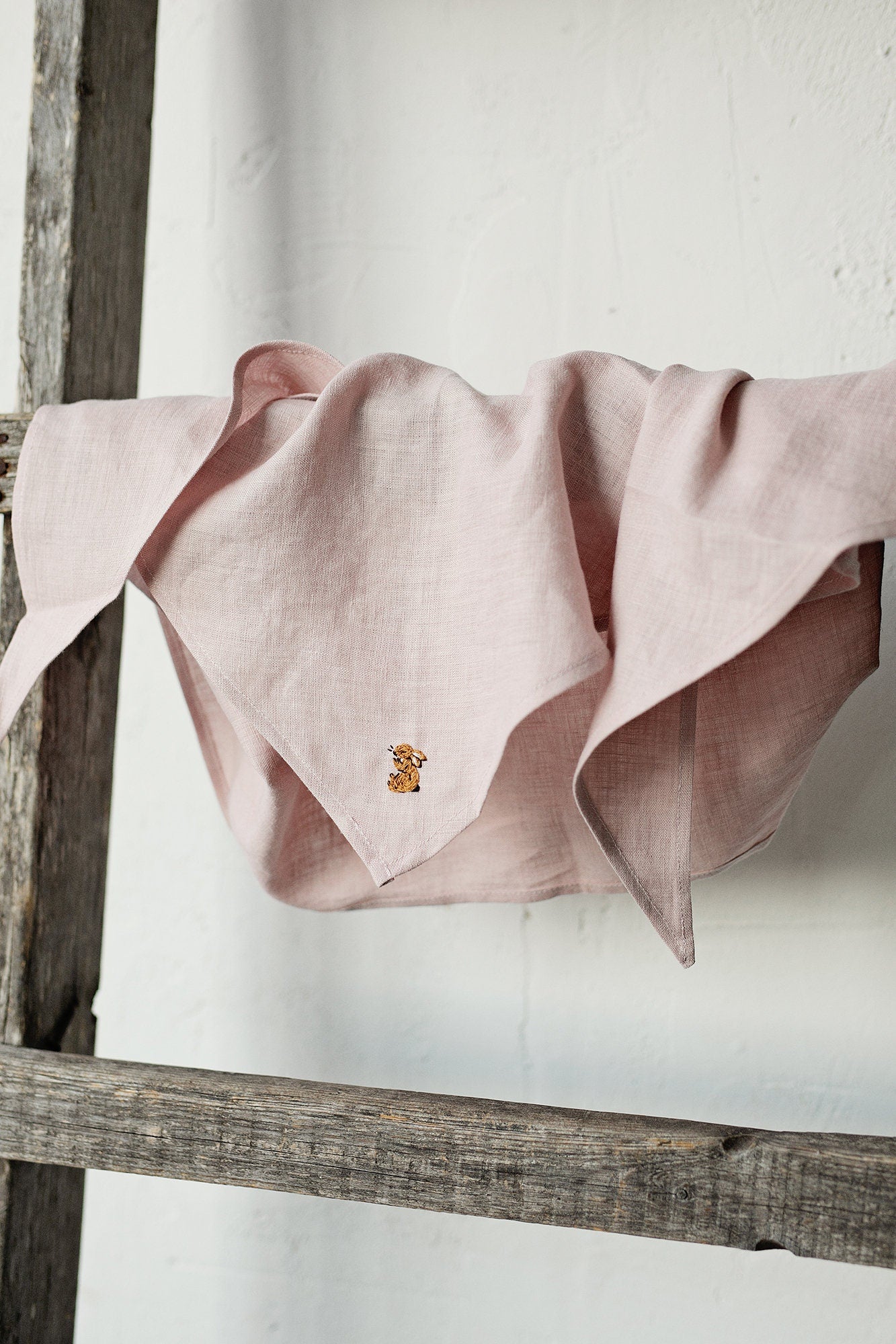 Baby Pink  Linen Scarf