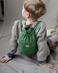 Pig and Flower Linen Backpack