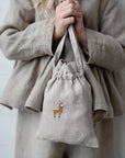 Alpaca Pouch Linen Bag