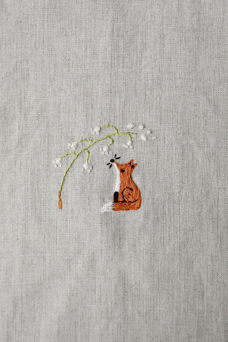 Fox and Lily of the Valley Pouch Bag