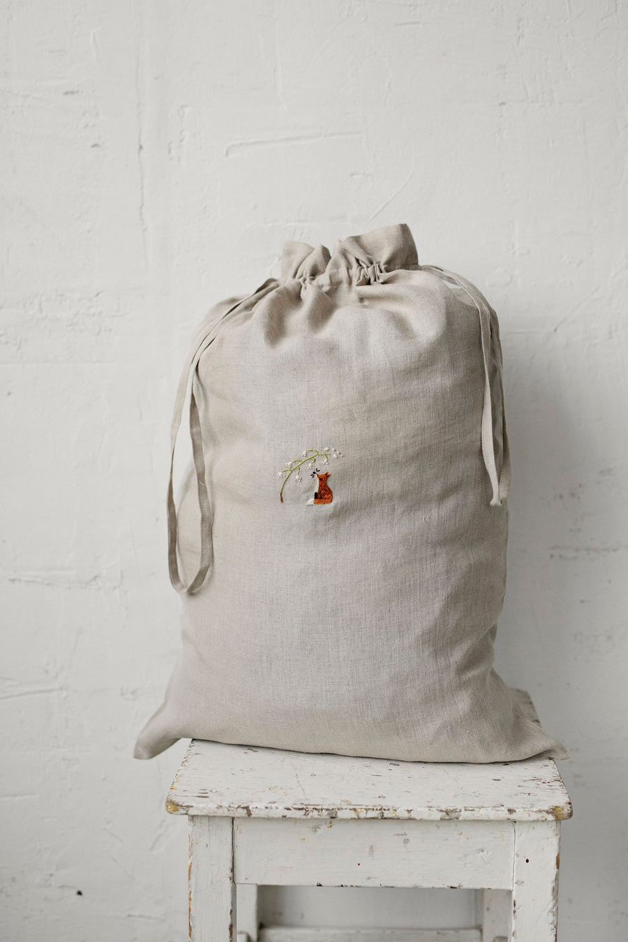 Fox and Lily of the Valley Pouch Bag