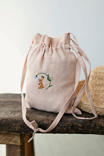 Rabbit and Flower Crossbody Bag with Handles