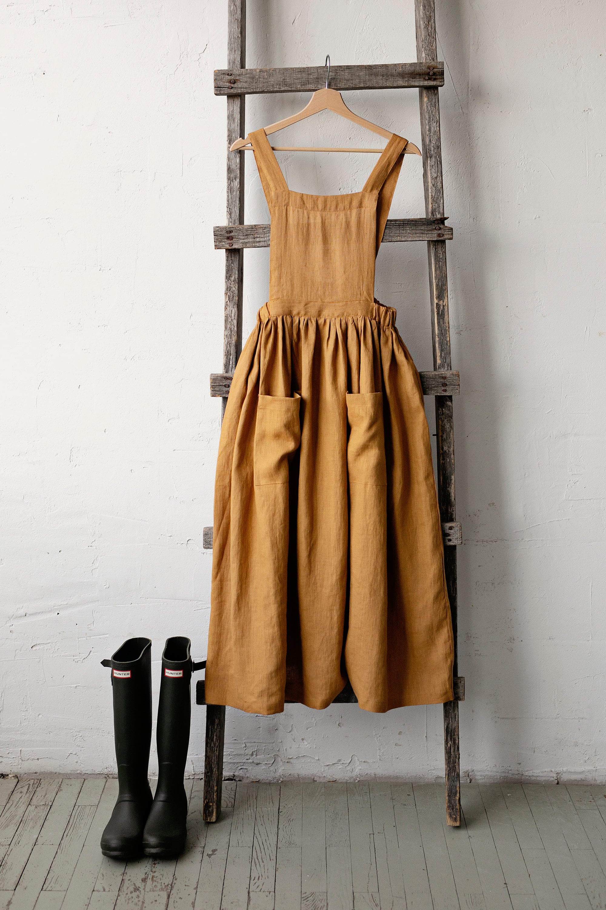 Mustard Cottage Linen Dress