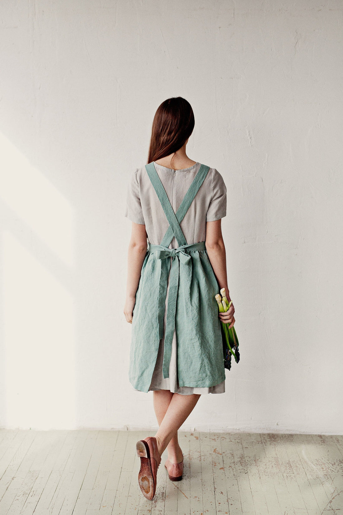 Mint Midi Cross Back Pinafore