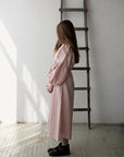 Baby Pink Kimono Linen Dress