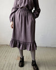 Mauve Victorian Linen Skirt
