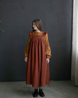 Rust Prairie Linen Dress
