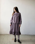 Mauve Victorian Linen Skirt