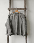 Grey Gingham Tokyo Linen Blouse