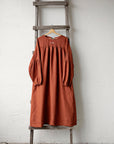 Rust Victorian Linen Dress