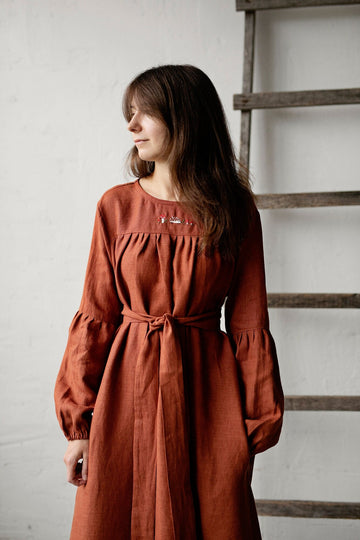 Rust Victorian Dress