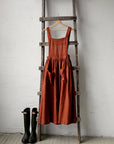 Rust Cottage Linen Dress