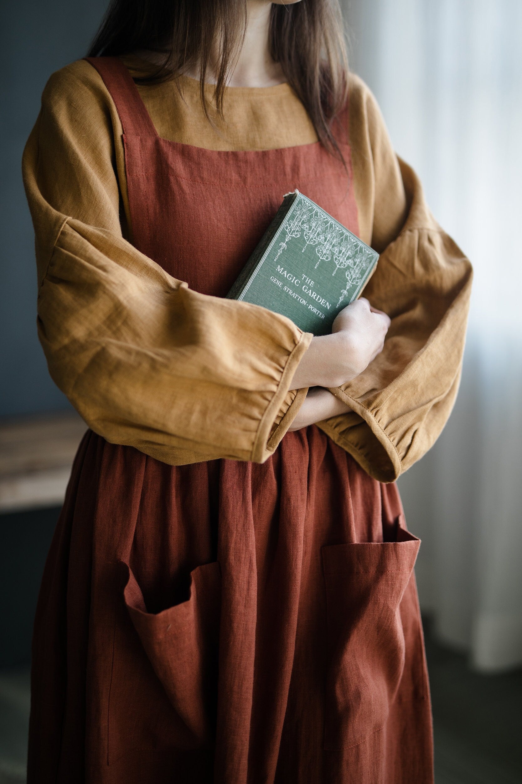 Rust Cottage Linen Dress – allthebeautifullinen