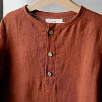 Rust Long Sleeve Button Shirt