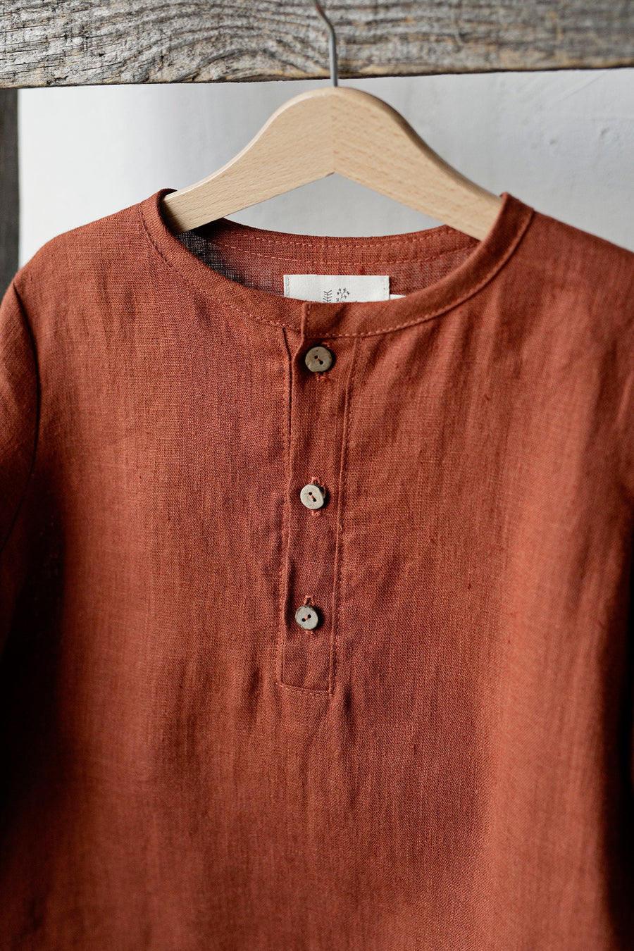 Rust Long Sleeve Button Shirt