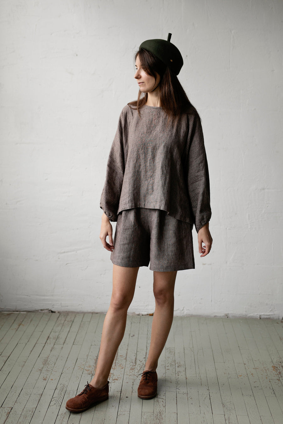 Brown Stripe Fall Tunic